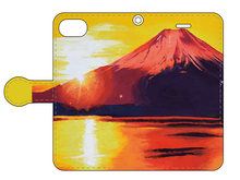 画像をギャラリービューアに読み込む, スマートフォン 手帳型カバー 富士山