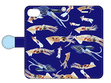 画像をギャラリービューアに読み込む, スマートフォン 手帳型カバー ホタルイカ