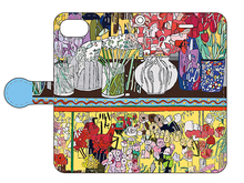 画像をギャラリービューアに読み込む, スマートフォン 手帳型カバー 花屋のウィンドウ