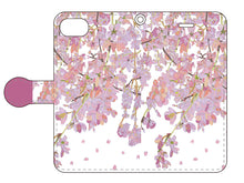 画像をギャラリービューアに読み込む, スマートフォン 手帳型カバー 枝垂れ桜