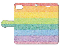 画像をギャラリービューアに読み込む, スマートフォン 手帳型カバー 虹