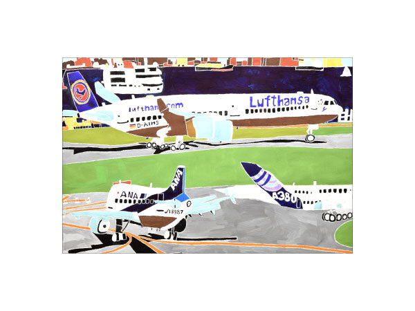 飛行機の絵はがき Amazon | 全日空 ANA 絵葉書 絵はがき 飛行機 flower POST CARD