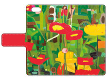 画像をギャラリービューアに読み込む, スマートフォン 手帳型カバー アネモネ