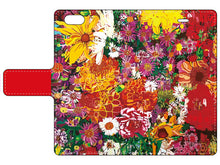 画像をギャラリービューアに読み込む, スマートフォン 手帳型カバー 赤道の花