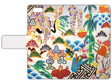 画像をギャラリービューアに読み込む, スマートフォン 手帳型カバー 京都友禅
