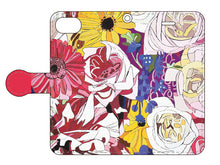 画像をギャラリービューアに読み込む, スマートフォン 手帳型カバー ガーベラとバラ