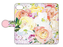 画像をギャラリービューアに読み込む, スマートフォン 手帳型カバー ラナンキュラス