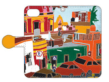 画像をギャラリービューアに読み込む, スマートフォン 手帳型カバー イタリアの街並2