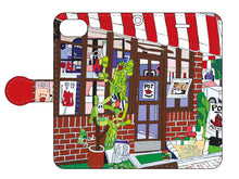 画像をギャラリービューアに読み込む, スマートフォン 手帳型カバー かわいい喫茶店