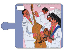 画像をギャラリービューアに読み込む, スマートフォン 手帳型カバー 3人のジャズ2