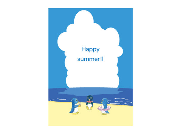 カード大　ペンギンのおしゃべり（Happy summer!!）