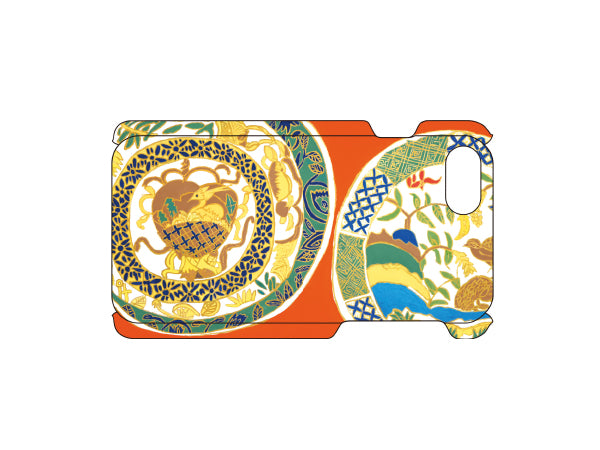スマートフォン　ハードカバー　九谷焼の絵皿